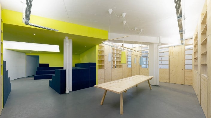 muesiemue Interiordesign, Coworking Office, Funktion und Design von handwerkplusdesign und Tonia Welter für betahaus in Berlin